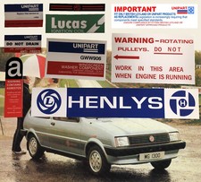 Classic MG Metro & MG Metro Turbo Engine Bay Sticker Pack with dealer sticker