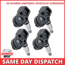 4X TYRE PRESSURE SENSOR MONITORING SYSTEM TPMS FOR TOYOTA YARIS LEXUS 4260702031