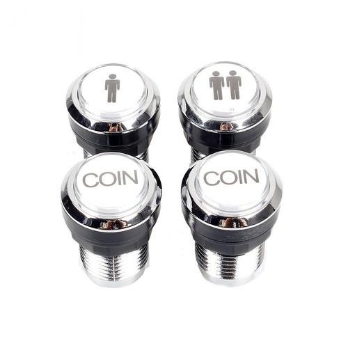 Arcade jamma buttons - jamma, chrome