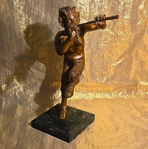 Bronze statue pan greek - statue, of
