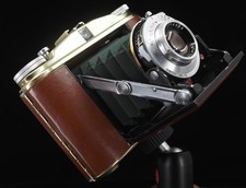 Agfa Isolette II f3.5 Solinar - Chestnut Brown Leatherette & Green Bellows !