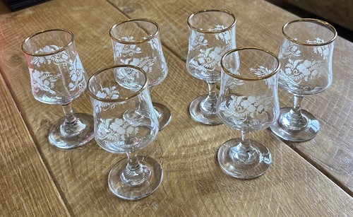 Vintage sherry liqueur glasses - vintage,