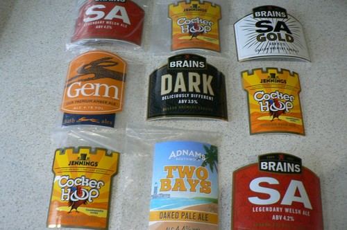 Beer pump pull badges - x, 12