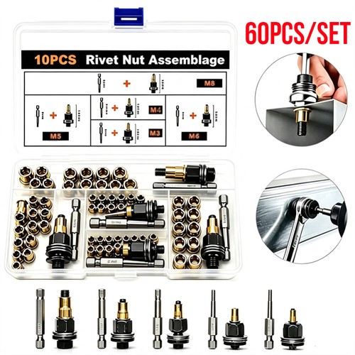 60pcs head rivet nut - nut, tool
