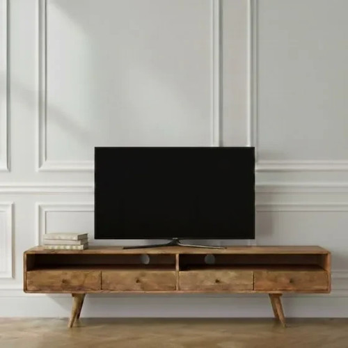 Solid mango wood geo light - wood,