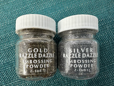 2 x Embossing Powders - GOLD Razzle Dazzle and SILVER Razzle Dazzle by Funstamps