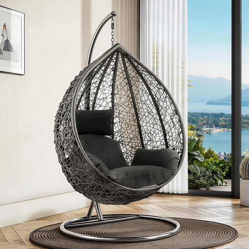 Hanging rattan egg chair - hanging,