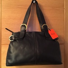 Gigi Ladies Navy Leather Twin