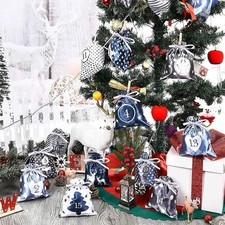 Christmas Advent Calendar Bag Christmas Hanging Candy Bag Drawstring Gift Bag