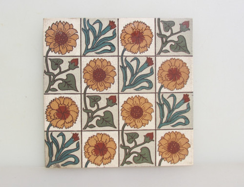 Antique ceramic tile old - tile,