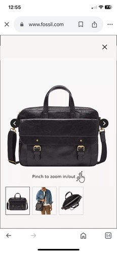 Fossil miles leather work bag - miles,