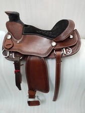 Wade Leather Western Saddle Designer Suede Seat Size 15" For Horse.