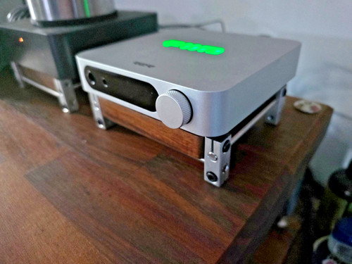 Wood and chrome stand for - and,