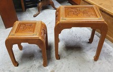 2 VINTAGE CHINESE OAK SIDE