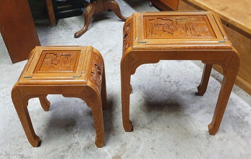 Vintage chinese oak side - chinese,
