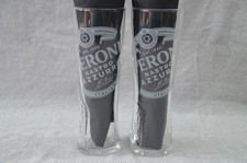 2x Peroni Nastro Azzurro Half Pint 10oz Tall & Slim Beer Glass Nucleated New M23