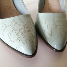 Clarks New Green Pointed Toe High Heel Court Shoes Size 7.5 EUR 41.5  Y2K 90s