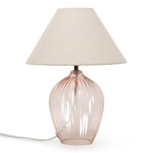 Glass base table - glass, lamp