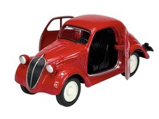 WELLY OLD TIMER 1936 FIAT 500 TOPOLINO RED 1:34 1/34 DIE CAST MODEL NEW IN BOX