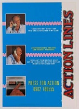 Maygay Action Lines Vintage Pub Fruit Machine Flyer Original Advertisement 80's