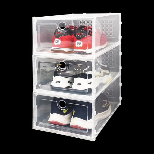 Clear plastic stackable - clear,