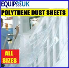 LARGE CLEAR POLYTHENE DUST SHEETS POLYTHENE ROLLS DUST COVER DECORATING PLASTIC