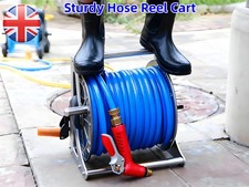 1/2" 100M Garden Hose Reel Cart Heavy Duty Metal With 360° Rotatable Handle