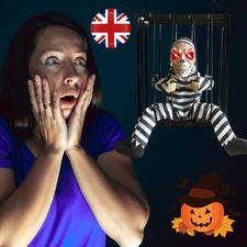 Screaming Ghost Skeleton Prisoner Animated Halloween Decor Prop w/ Motion Sensor