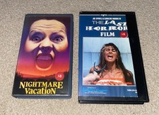 Nightmare Vacation + The Last Horror Film Pre-Cert VHS Videos Horror