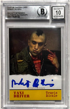 Robert De Niro Signed Taxi Driver Custom Trading Card Beckett Witnessed Auto 10