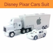 Apple Car White Gift Disney Pixar Cars Loose Toys Mack Truck & Car No.84 1：55