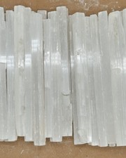 Wholesale Large Raw Selenite Rough Bulk Wand Joblot 12-15 Sticks 19-20cm x 1kg