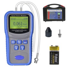 HP Digital Manometer HVAC Gas Tester Air Pressure Meter 30PSI Auto Power Off 9V