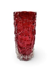 WHITEFRIARS ruby bark vase by