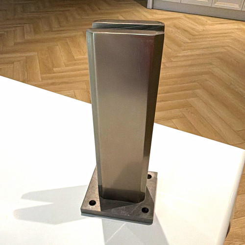 Stainless steel square glass