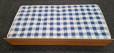 Oak Coloured  Real Wood Trundle Guest Bed With Sprung Mattress
