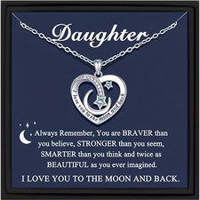 Daughter Heart Necklace Gift "