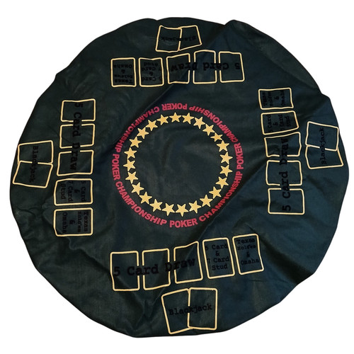 Round poker mat table - poker,
