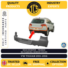 VW TIGUAN 2011-2016 REAR BUMPER PRIMED NO PDC INSURANCE CERTIFIED 5N0807421GGRU