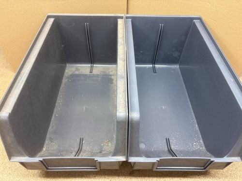 Plastic shelf bins grey - bins,