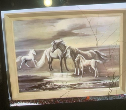 Oil paint horses - paint, of