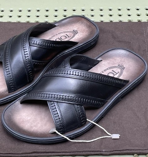 Tod black leather - black, sandal