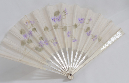 Vintage antique hand fan wood - vintage/antique,