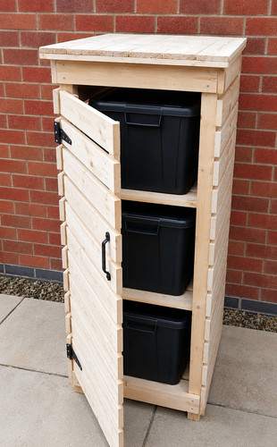 Recycling bin store - recycling,