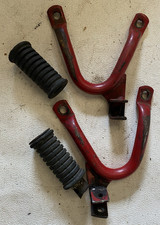 Kawasaki KMX125 / 200 Pillion Hangers 1 Foot rest & 1 Rubber - Genuine 2nd Hand