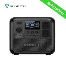 BLUETTI AC70 Powerstation 1000W 768Wh Camping Solar Generator Power Generator