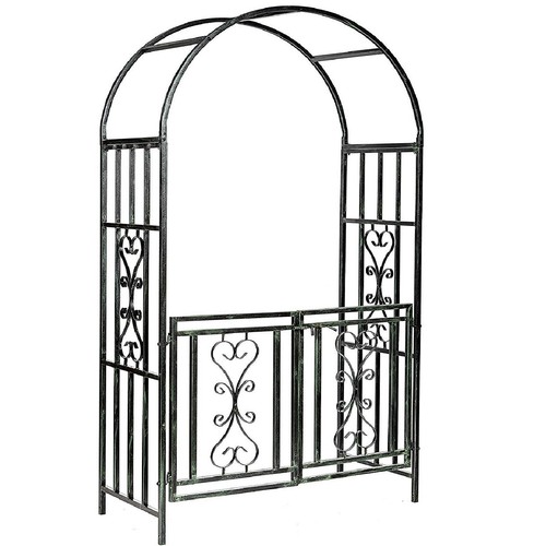 Metal garden gate - metal, rose
