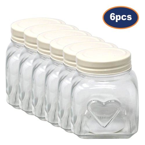 6pcs 900ml embossed heart - 900ml,