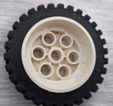 Lego White Wheel & Tyre