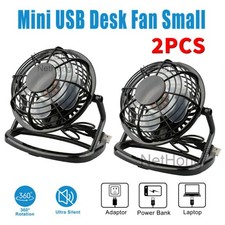 2 X Mini USB Desk Fan Small